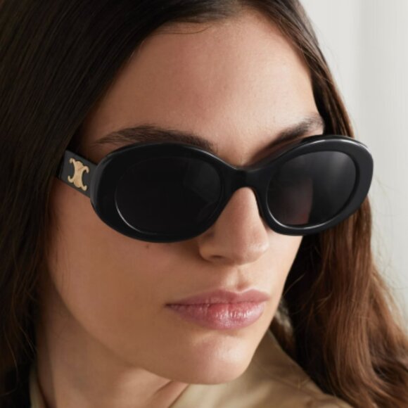 NEW CELINE Sunglasses Triomphe Oval CL40194U 01A - Picture 2 of 4